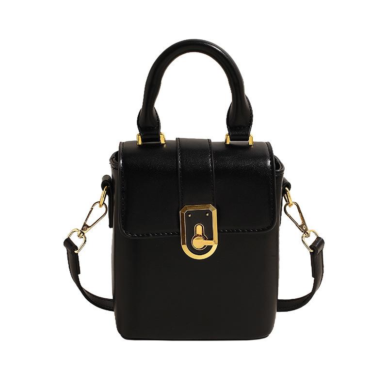 Premium Sense Simple Retro Handbag Bag Small Square Bag 2025 New Commuter Shoulder Women's Bag Mobile Phone Messenger Bag