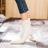 Fashion Spring/ Autumn Short Boots High Heel British Style 2025 New Women's Boots Medium Tube Pointed Fashion Boots Thick Heel Shoes