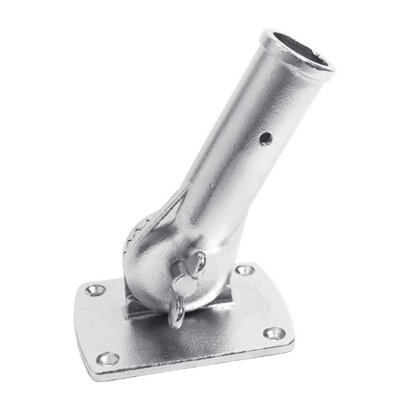 Schwerlast-Flaggenmast-Halter aus Edelstahl, 180° verstellbar, Beton-Flaggenmast-Halter für Haus Außenbereich, Flagge