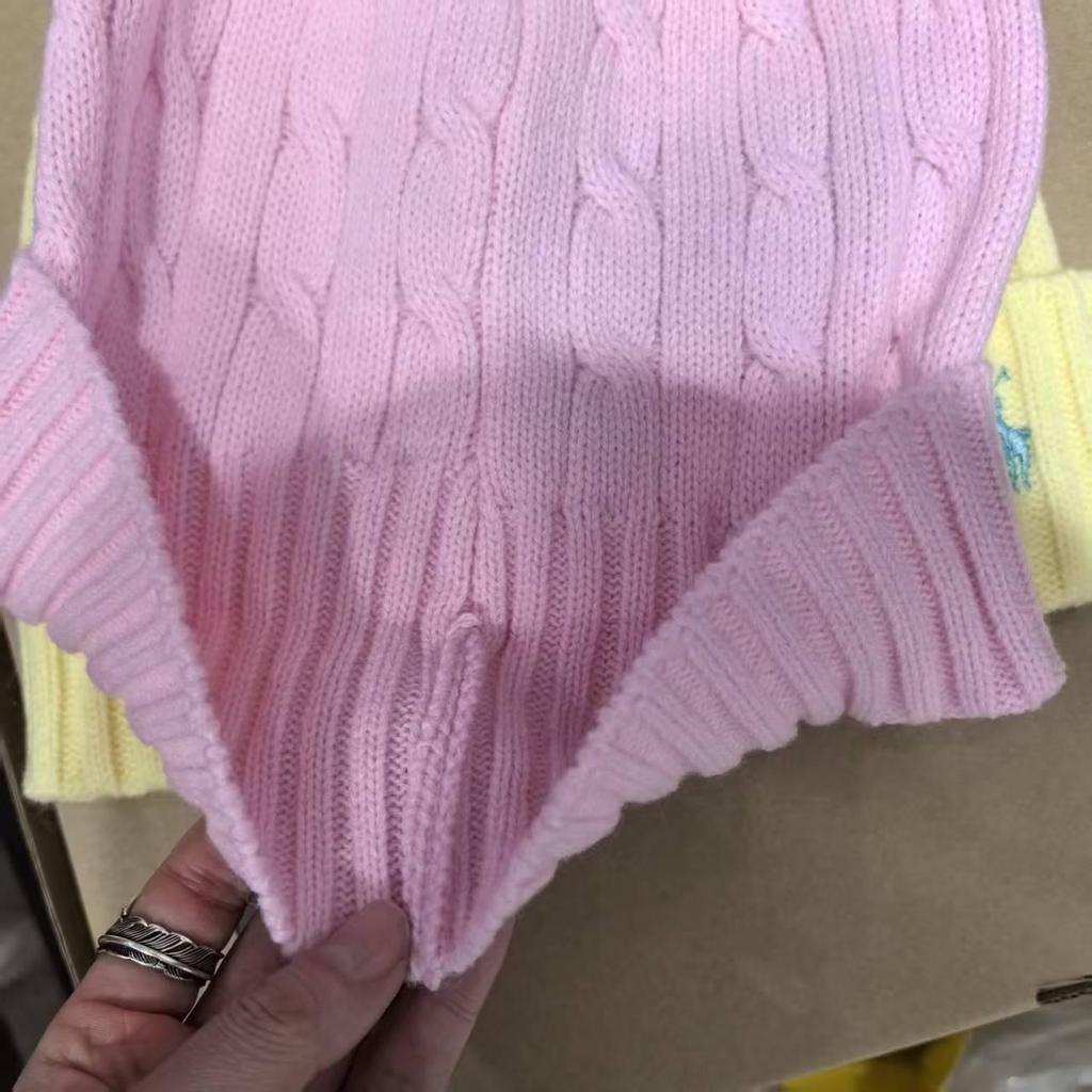 Unisex vlněná čepice s výšivkou loga RL koně - Teplá, silná, podzim/zima