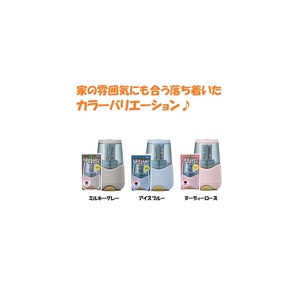 KUTSUWA Rechargeable Pencil Sharpener, Nudie Rose RS038RD