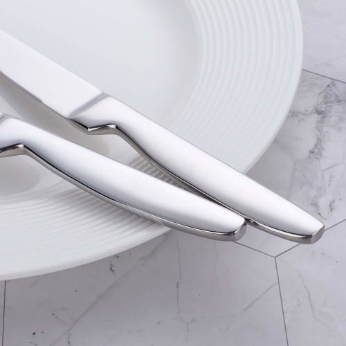 Bisda Steak Knives, 2-Piece Set, 9cm Blade, All Stainless Steel, Dishwasher Safe, Silver, Available in Multiple Colors