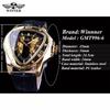 WINNER Steampunk – montre-bracelet mécanique automatique pour hommes, Triangle, squelette doré, mouvement mystérieux, marque de luxe
