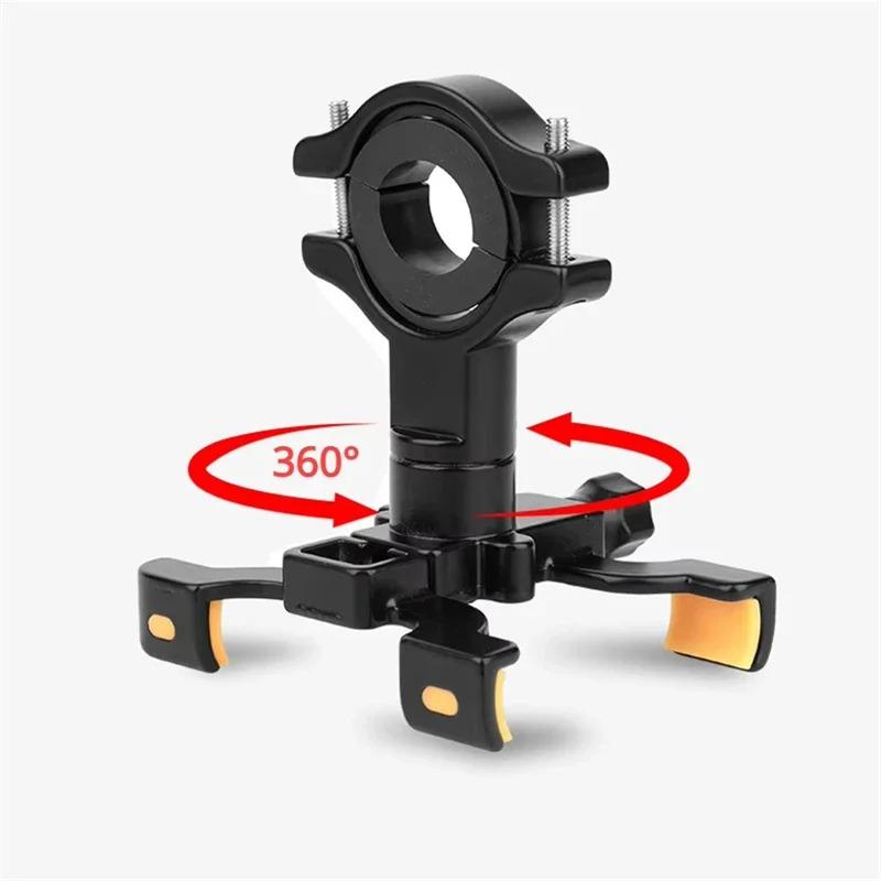 Bike Phone Holder Aluminum Bicycle Mobile Phone Stand 360 Degrees Rotating Adjustable Handlebar Bracket For Universal Bicycle