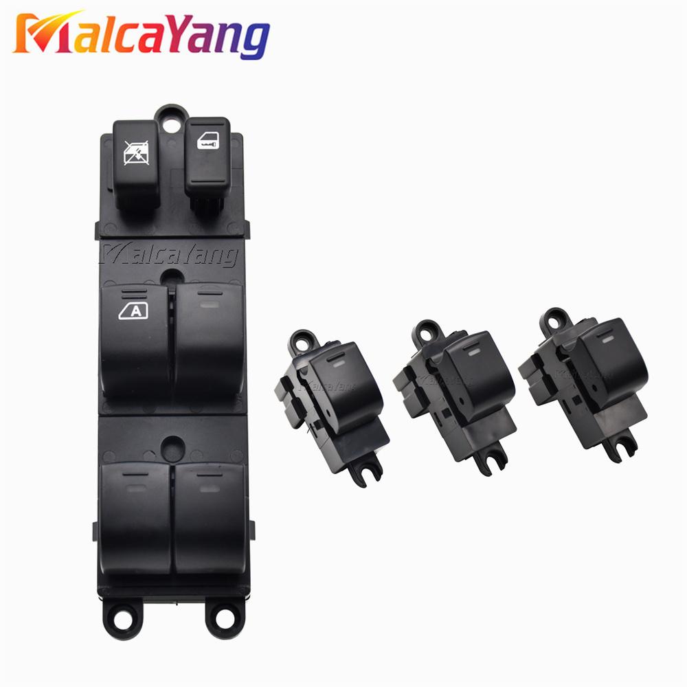 4Pcs/Set Master Window Switch For Nissan Tiida Versa Teana Rogue Pathfinder 2004 Passenger Glass Lifter Button 25401-1JY0A 25411 set