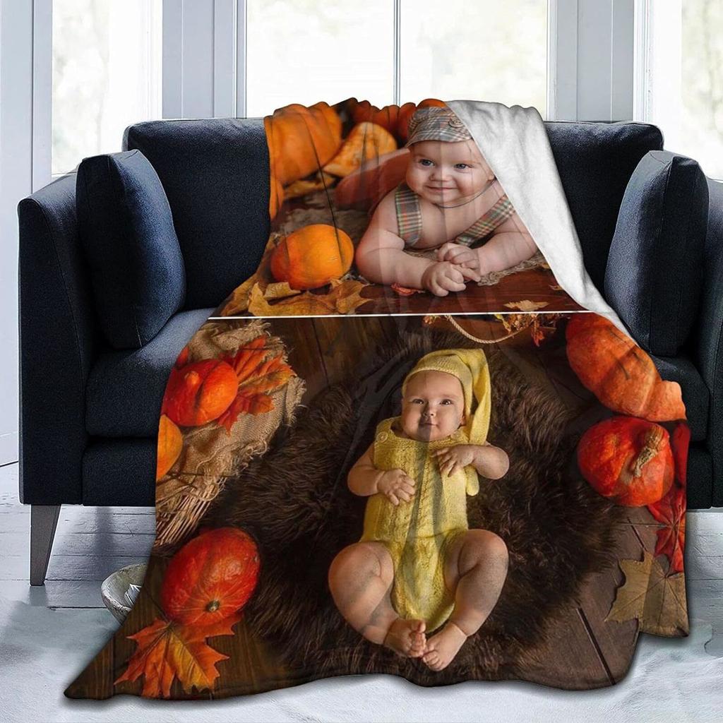 Blanket With Po Text Blanket Adult Children'S Birthday Christmas Halloween Flannel Blanket