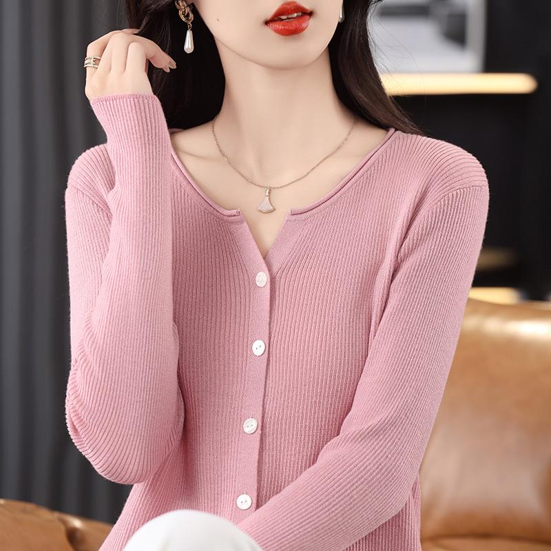 Kadın Hafif %50 Yün %50 Dut İpeği Hırka - Tüm Yıl Konfor ve Stil için 4 Mevsim Çok Yönlü Örme Giyim