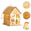 Lighted up Christmas Village House,Xmas Hanging Decoration Decors Gift Santa Claus Tree