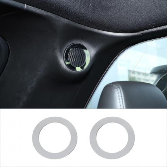 Chrome Cargo Trunk Speaker Frame Bezel Cover Trim For Jeep Grand Cherokee 11-20