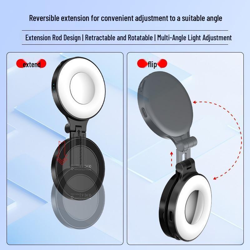 Portable Magnetic LED Selfie Ring Light for Streaming and Makeup