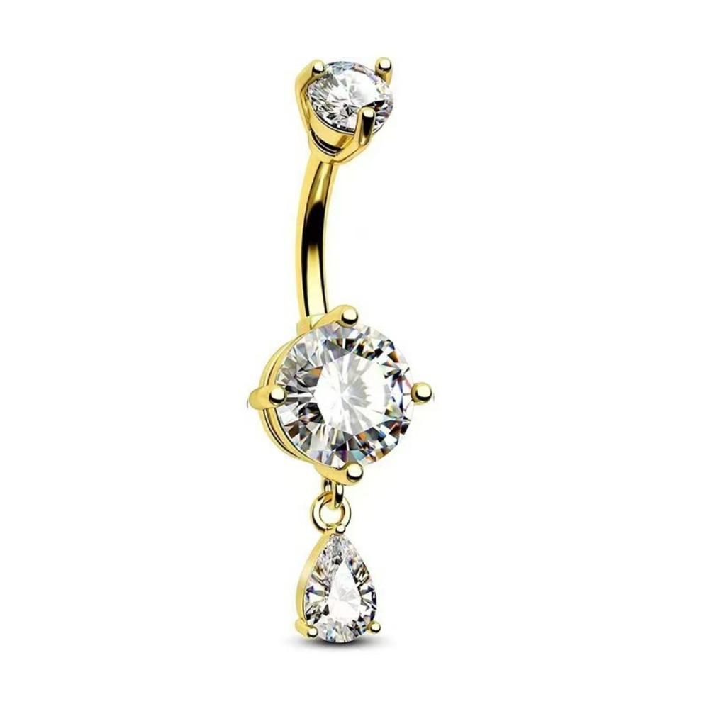 Teardrop Shape Navel Ring Crystal Belly Piercing Jewelry Fashion Belly Button Rings Daily