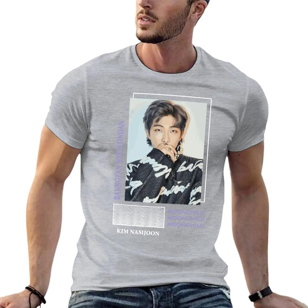 Banctan Sonyeondan  Kim Namjoon Oversize TShirt Custom Men Clothing Short Sve Streetwear Big Size Tops Tee