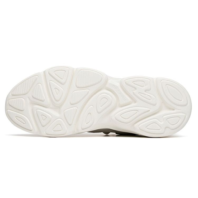 ANTA Women's Retro Thick Sole Casual Dad Shoes Ivory White Pure White 112128861-1