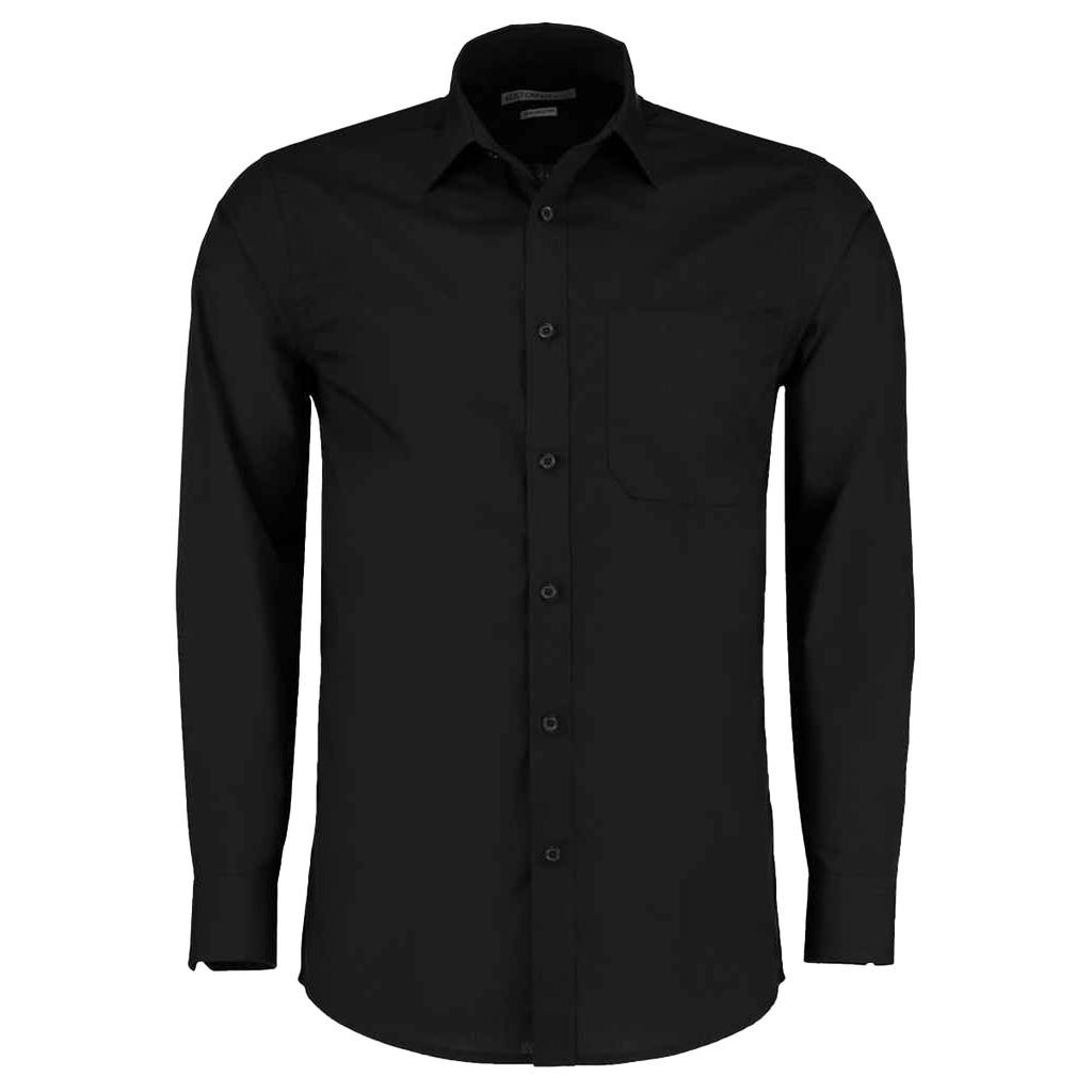 Kustom Kit Mens Poplin Tailored Long-Sleeved Shirt