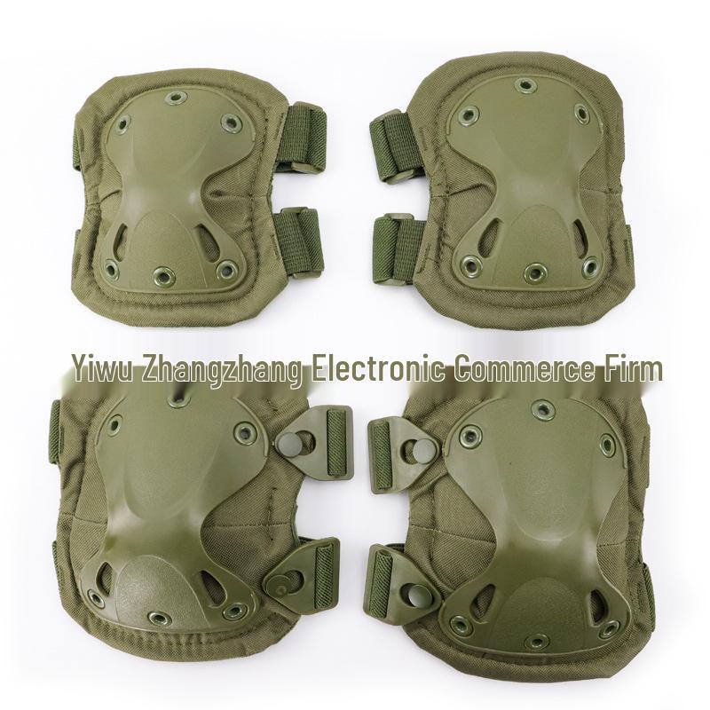 King Kong Knee and Elbow Pads Set: Military-Style Protective Gear for Cycling and Sports, 4-Piece Set