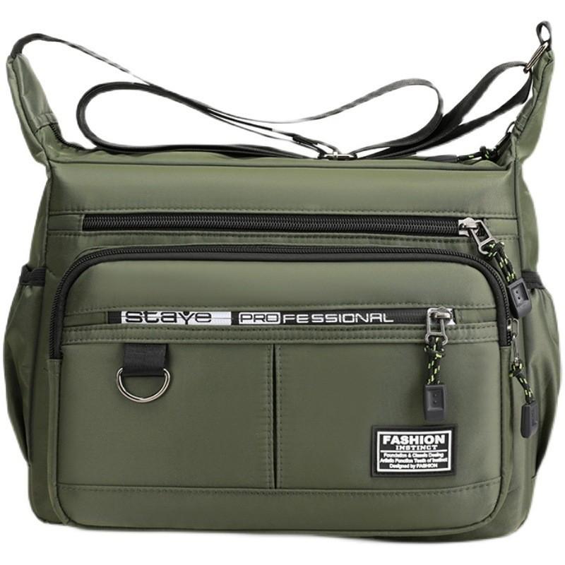 Mens Business Casual Nylon Messenger Bag With Multiple Pockets For Daily Commute