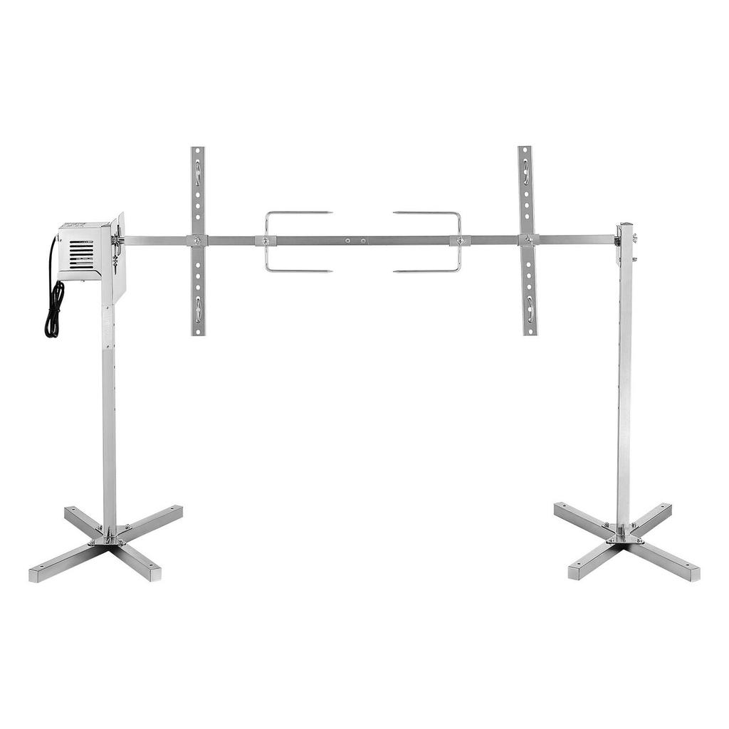Rotisserie Grill, AC220-240V 8 Level Height Electric Rotisserie Grill Kit, BBQ Grills Rotisseries Kit with 60 kg Load Capacity, 38W Motor, Stainless
