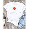 Garment Top Cute Simple Aerial Bird Print Short Sleeve T-shirt Vintage Clothes  Harajuku  Women Clothes  Oversized T Shirt