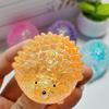 Yousheng Mini Hedgehog Squeeze Toy with Glitter, Soft Stretchy Clear Rabbit Sensory Toy, Anxiety Relief Sugar Stress Ball Fidget Toy