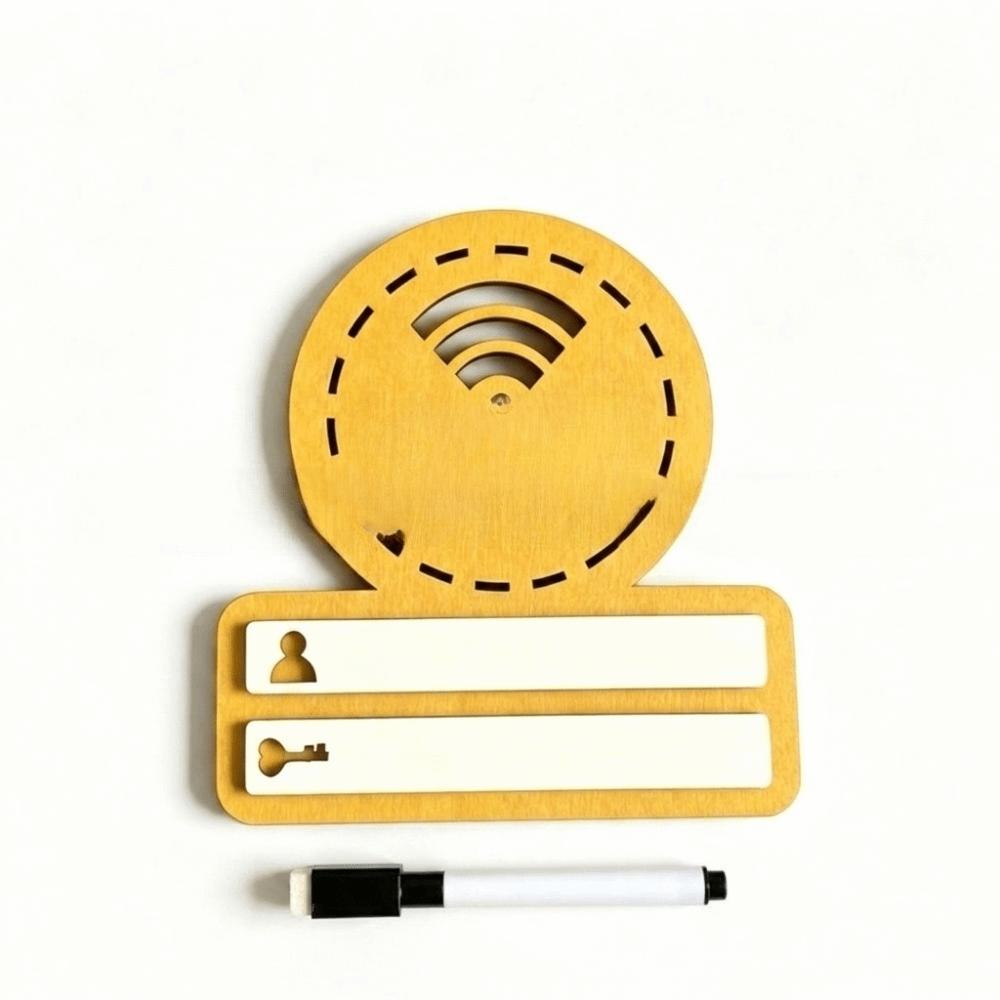 Rustic WiFi Password Sign Erasable Board Minimalism Wireless Network Indicator Durable with Pen Password Board Airbnb Decor