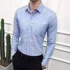 Hengyuanxiang Men's Long-Sleeve Business Casual Shirt