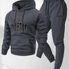 Trendy Hoodie Set Autumn Campus New Stripe Set Fashion Printed Hoodie Casual Pants