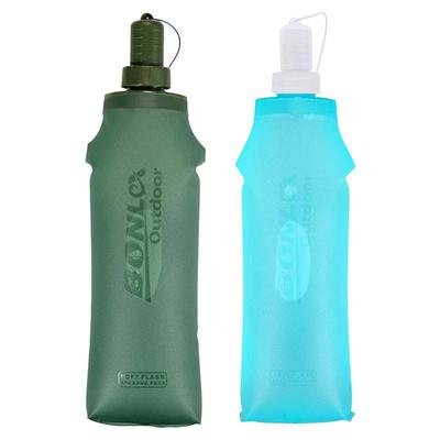 250/500ML TPU Folding Soft Flask Sports Water Bottle Camping For Running