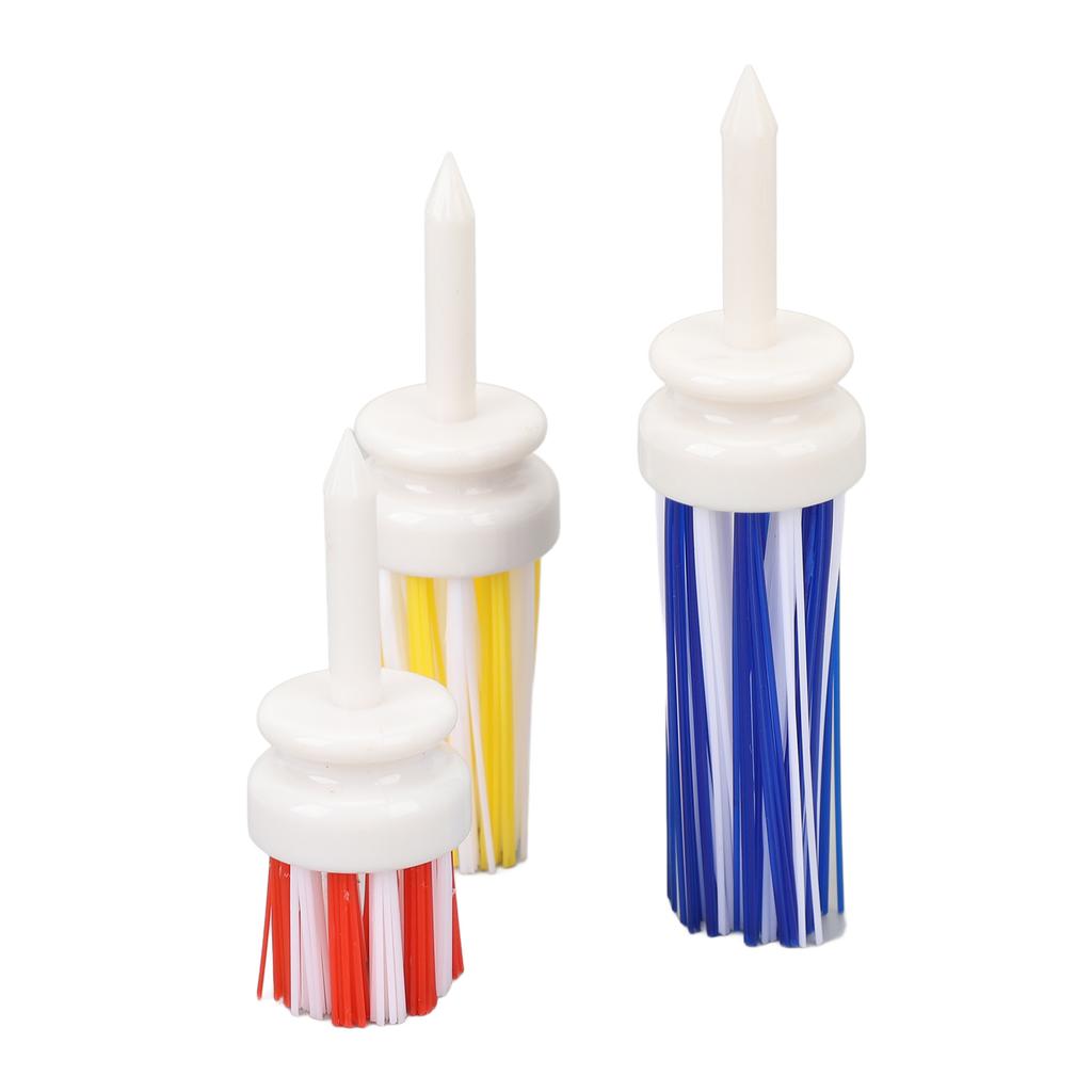3PCS  Colored Tee Plastic Nylon Bristle Low Friction Golfing Tees Training Accessories for Men W