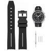 20mm Watch Band for Omega Omega and Swatch Rubber 20mm Silicone Waterproof and Sweatproof X, Swatch, MoonSwatch, Band, Band, Omega, Speedmaster,