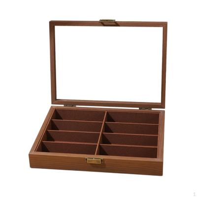 Úložný box na sluneční brýle s 8 přihrádkami, pouzdro na vystavení brýlí, přenosné, módní, výklopné, robustní brýle