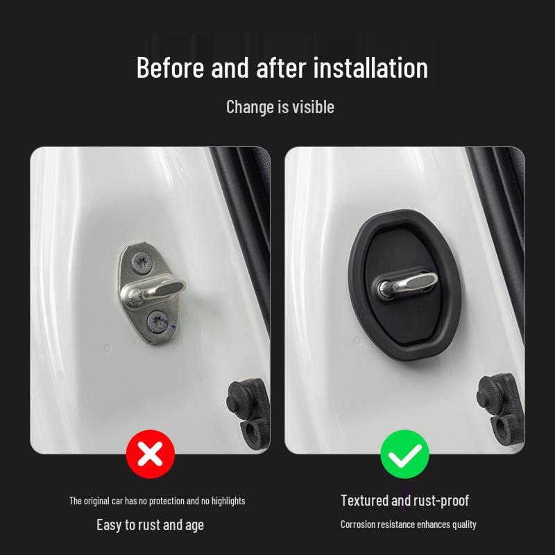 Universal Silicone Car Door Lock Cover - Anti-rust, Silent, Interior Accessory