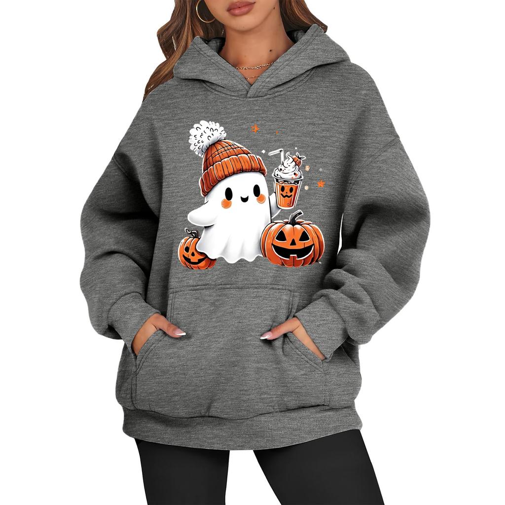 Women's Fashionable Daily Versatile Casual Hooded Sweatshirt, Daily Long Sleeved Patch Top Sweatshirt