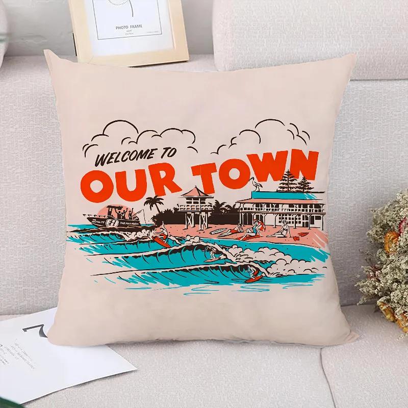 Fall Decor American Vintage Couple Pillow Pillowcases for Pillows x Decorative Cushion Cover Luxury Sofa Cushions Pillowcase