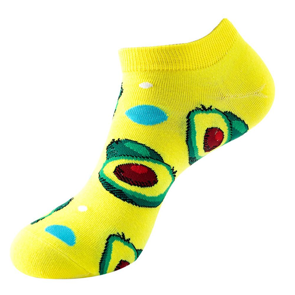 Fashion Funny Men's Hip Hop Harajuku Cartoon Cotton  Fruit Animal Beer Food Happy Casual Business Short Socks Gift Dropship