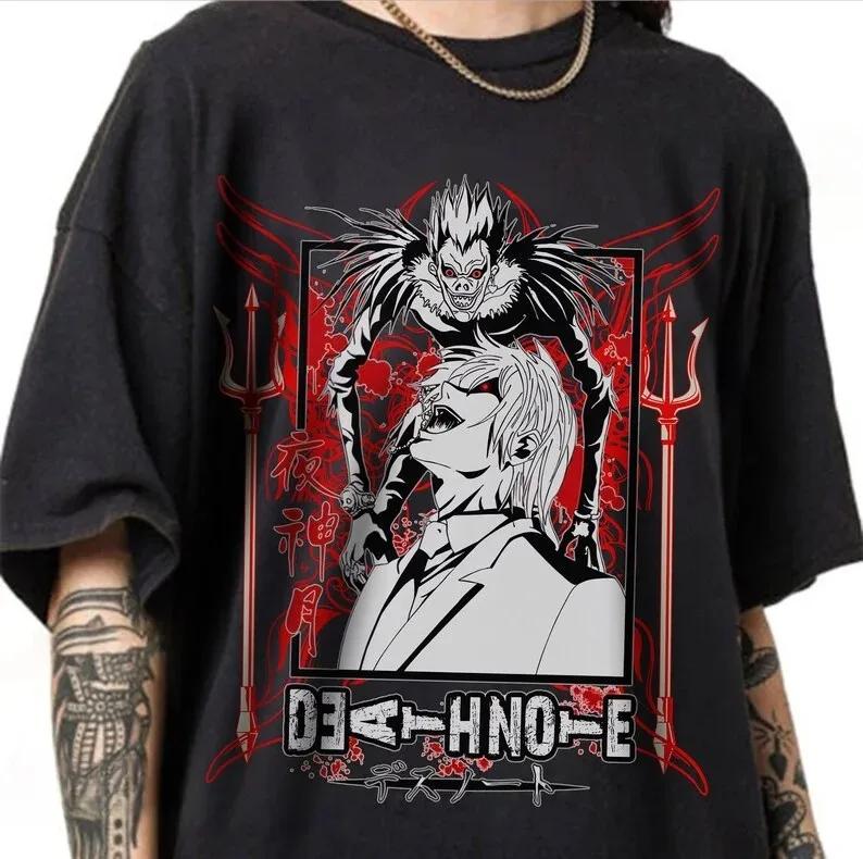 2026 New Hot Fashion Special Death Note T-shirt Unisex Anime Manga Shirt Anime Lovers Graphic Anime Tee Japanese Top Gifts Kids