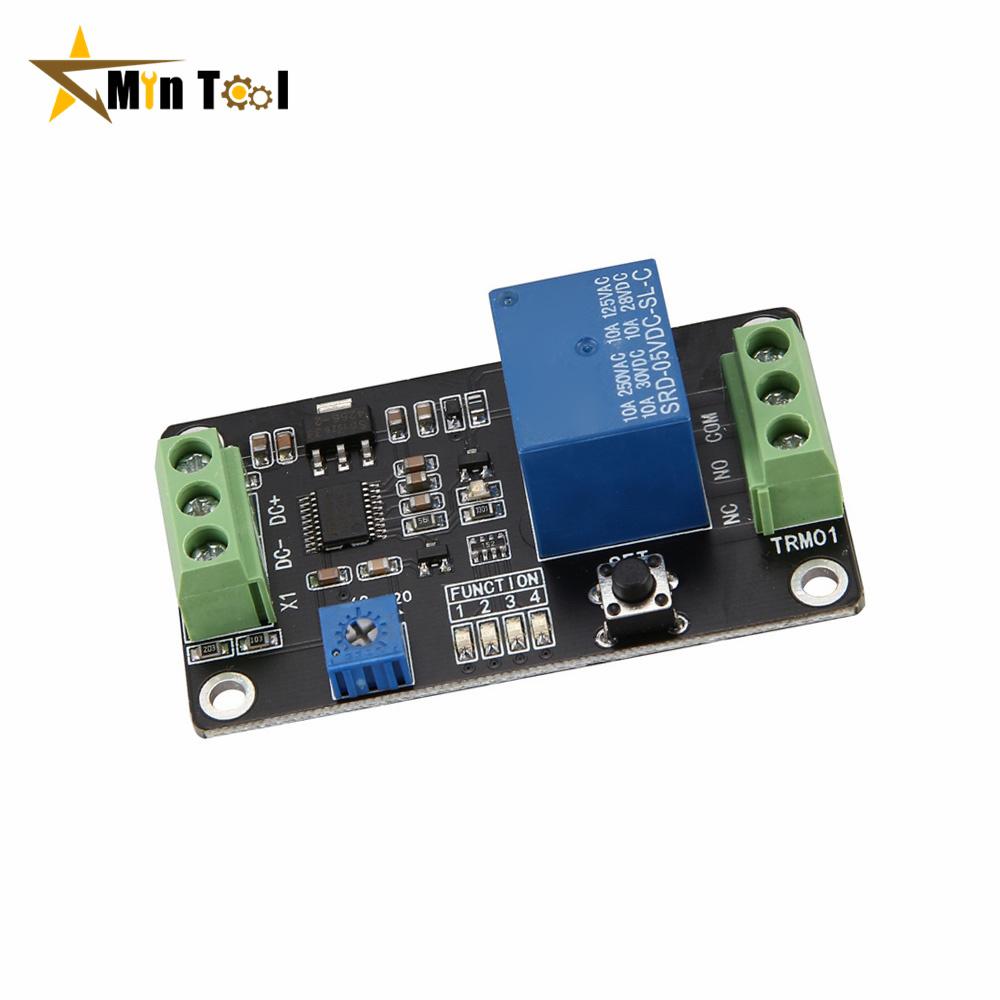 DC5V 12V 24V Delay Timer Relay TRM01 Delay Time Relay Self-locking Relay Delay Trigger Power Supply