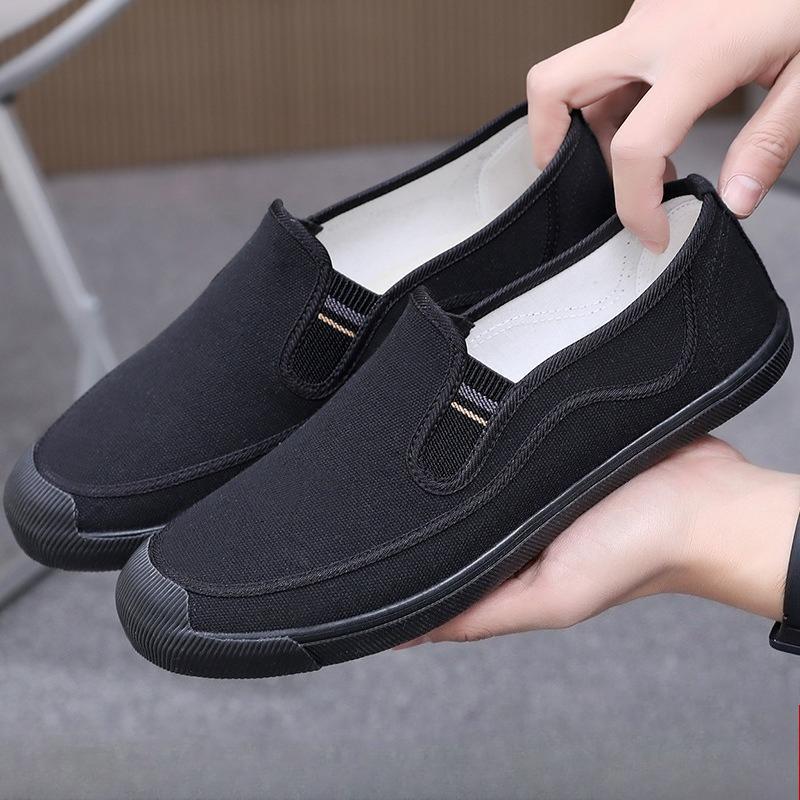 New Style Canvas Shoes for MenCasual Outdoor Shoe Plus-size Are Comfortable for HikingWear-resistant Farmshoesrubber Shoes