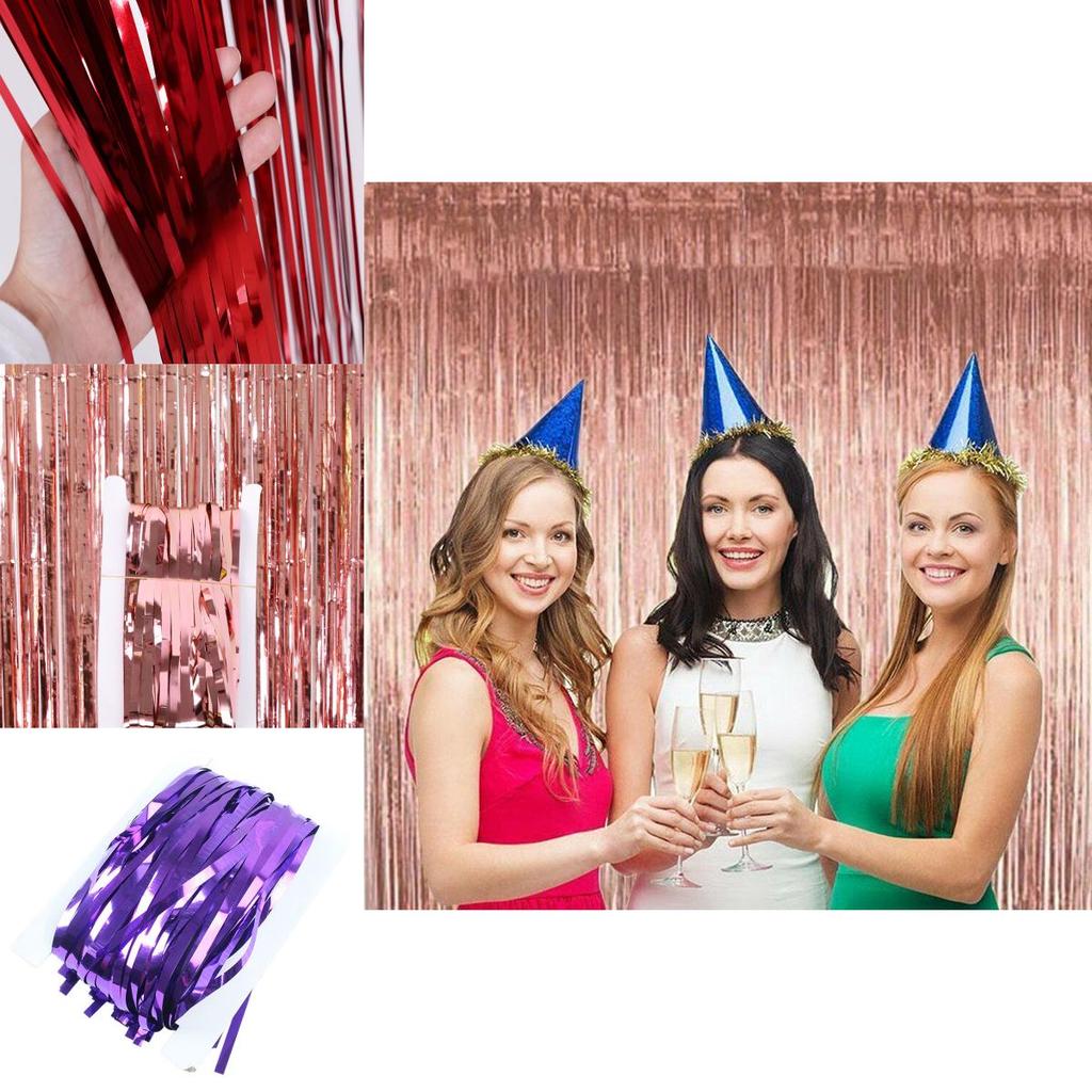 Sparkling Glitter Foil Tinsel Rain Curtains For Stunning Party Backdrops