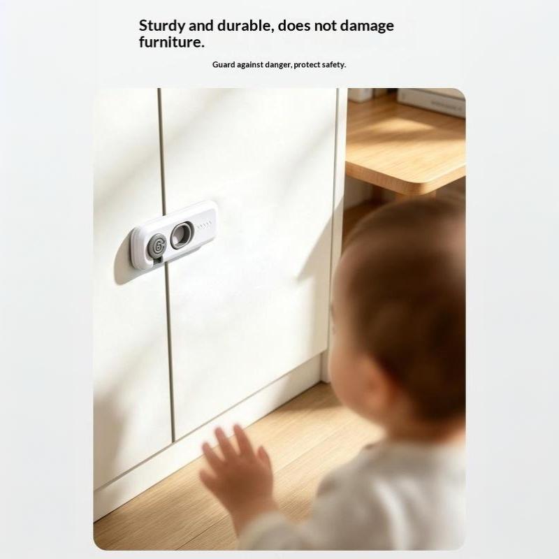 Child Safety Cabinet Lock No Drill Installation One Click Lock Design For Home Kitchen Drawers Baby Proofing Use