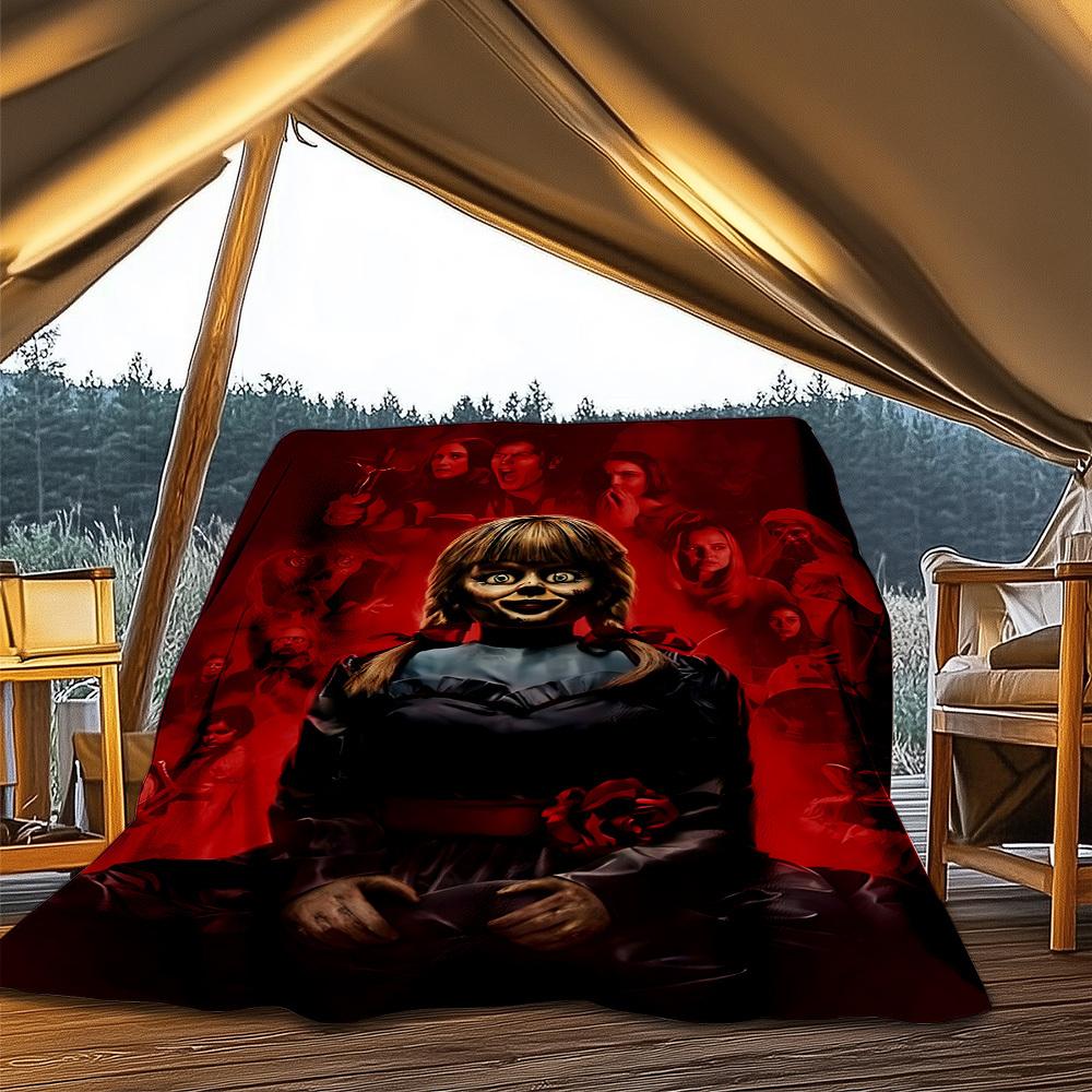 1 Stück Annabelle Puppe Outdoor Flanelldecke Geschenk für Jungen Mädchen Erwachsene, Familie Freunde