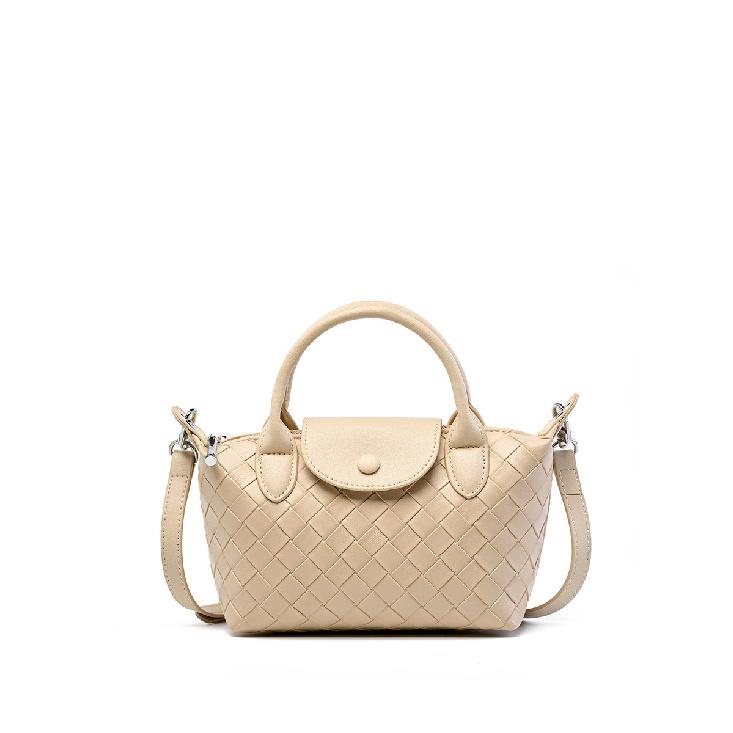 Leather Woven Bag 2025 New Model Versatile Niche Design Dumpling Bag Single Shoulder Crossbody Women's Bag Genuine Leather Handbag for Women