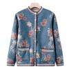 Grandma Autumn Casual Cardigan Fleece Thickened Middle-aged Elderly Autumn and Winter Clothing Female Mother Clothing New Knitted Sweater Jacket