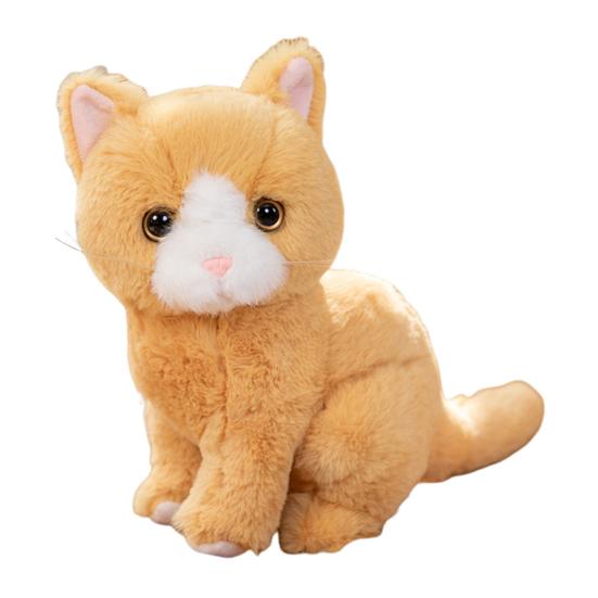 

Реалистичная плюшевая кукла-кошка, сидящий котенок, плюшевые игрушки, мягкая набивная кукла-животное, подарок для девочек и мальчиков на Хэллоуин, Рождество, украшение для дома