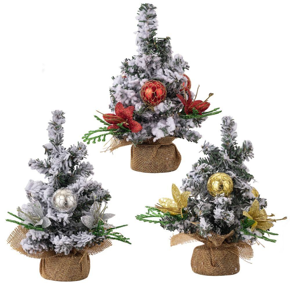 20cm Spray Snow Christmas Tree Mini Artificial Xmas Pine Tree  New Year Gift