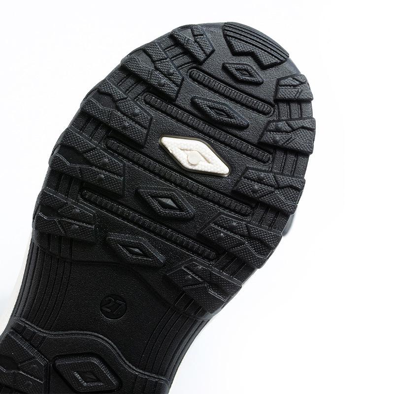 Kids' Waterproof Winter Snow Boots with Drawstring and Plush Lining