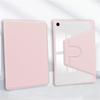 Samsung A9+ Case with Rotating Acrylic Pen Slot, Transparent Ultra-thin Leather Stand