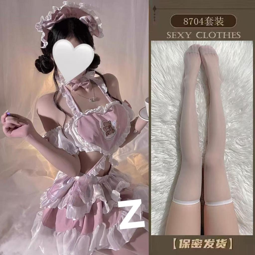 Sweetheart bear lolita maid pleated skirt love cartoon cute one-piece cos pure desire super cute girl suit