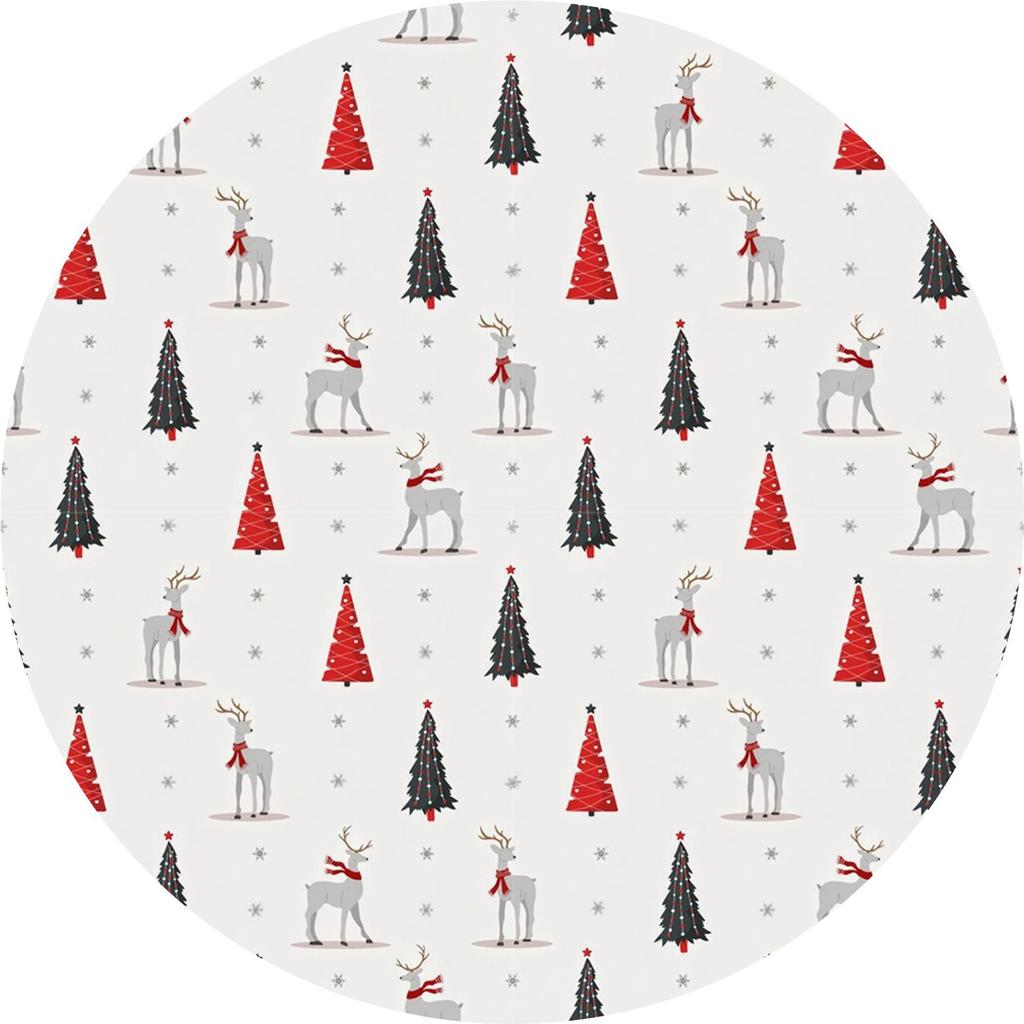 Christmas round tablecloth tablecloth living room home holiday decoration heat insulation anti-scalding tableware