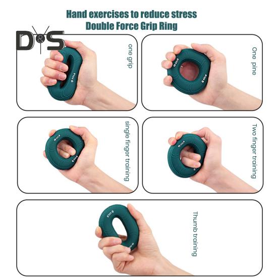 Pierścień do treningu siły silikonowej, antypoślizgowy pierścień do treningu przedramion i palców, koło do wzmacniania dłoni, przenośny trening rehabilitacyjny dłoni