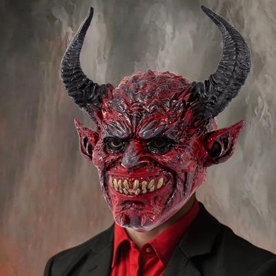 Cosplay Claw Red Horned Sheep Devil Mask Claw Scary Fierce Party Mask Halloween Masquerade Adult Mask Cosplay Party Costume